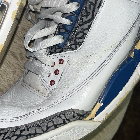 Size 9 - Air Jordan 3 Retro 2011 True Blue Project Restoration Ready Shoes - Picture 14 of 15